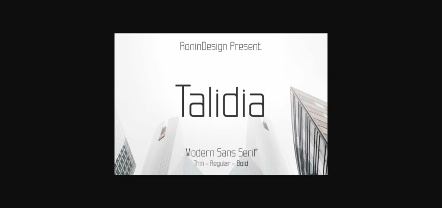Talidia Font Poster 3