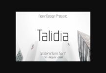 Talidia Font Poster 1