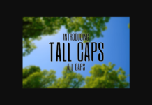 Tall Caps Font Tall Caps Font Poster 1