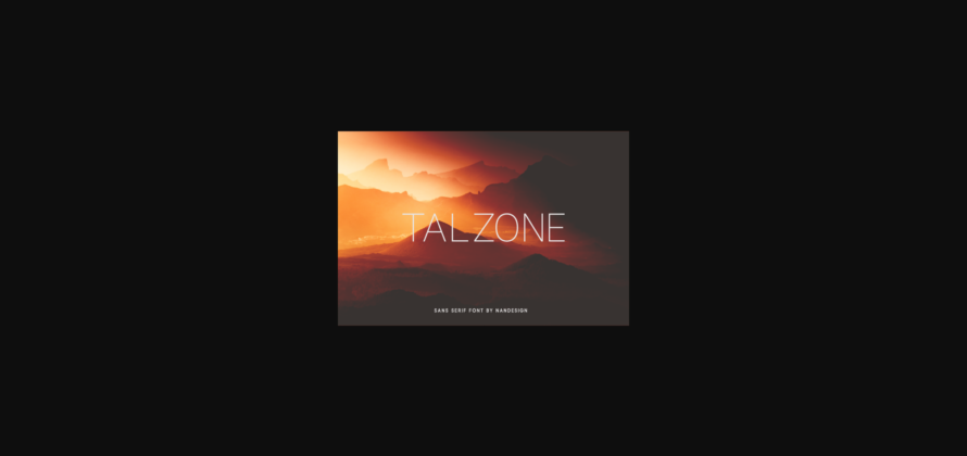 Talzone Font Poster 3