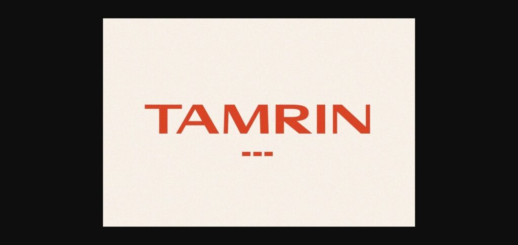 Tamrin Font Poster 3