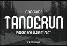 Tanderun Font Poster 1