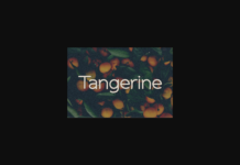 Tangerine Font Poster 1