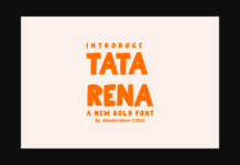 Tata Rena Font Tata Rena Font Poster 1