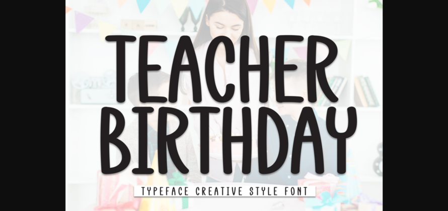 Teacher Birthday Font Poster 3