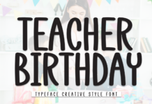 Teacher Birthday Font Poster 1