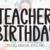 Teacher Birthday Font