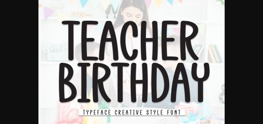 Teacher Birthday Font Poster 1