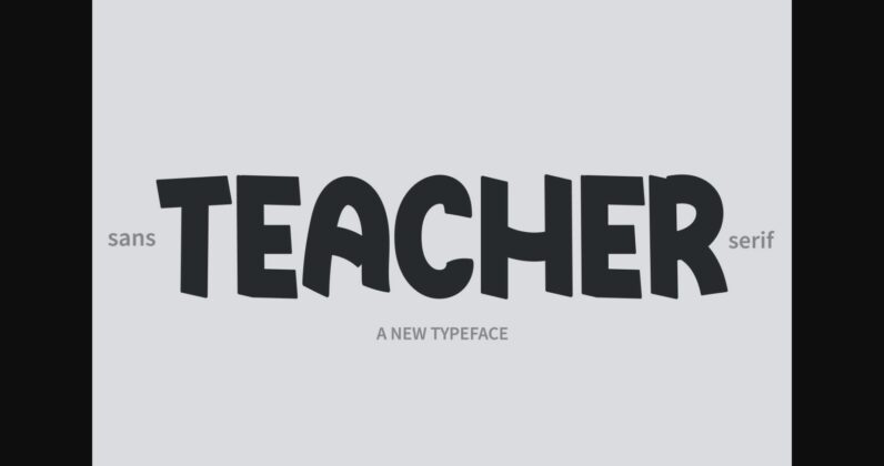 Teacher Font Poster 3