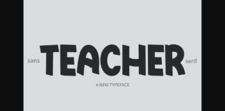 Teacher Font Poster 1