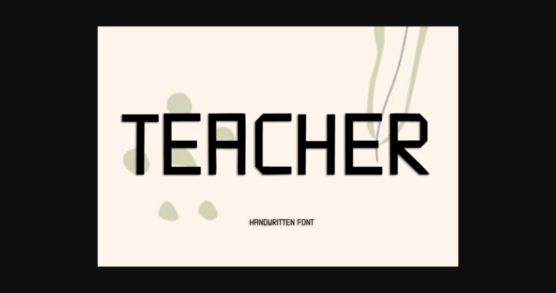 Teacher Font Poster 3