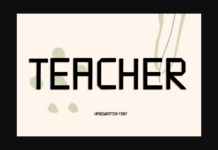 Teacher Font Poster 1