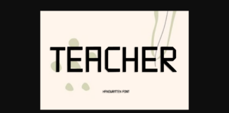 Teacher Font Poster 1