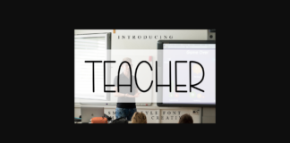 Teacher Font Poster 1