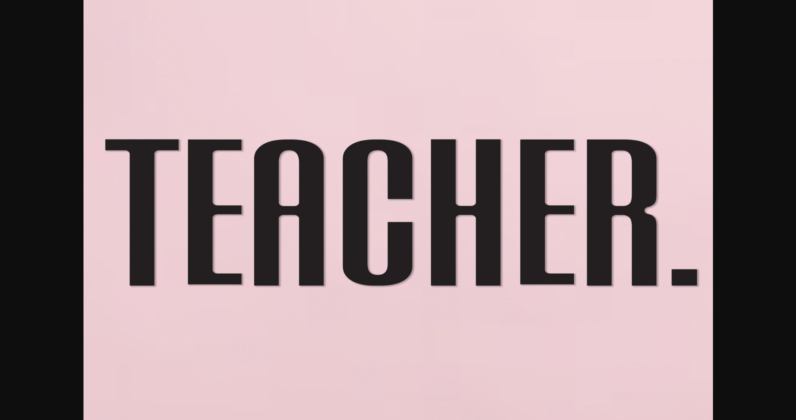 Teacher Font Poster 3