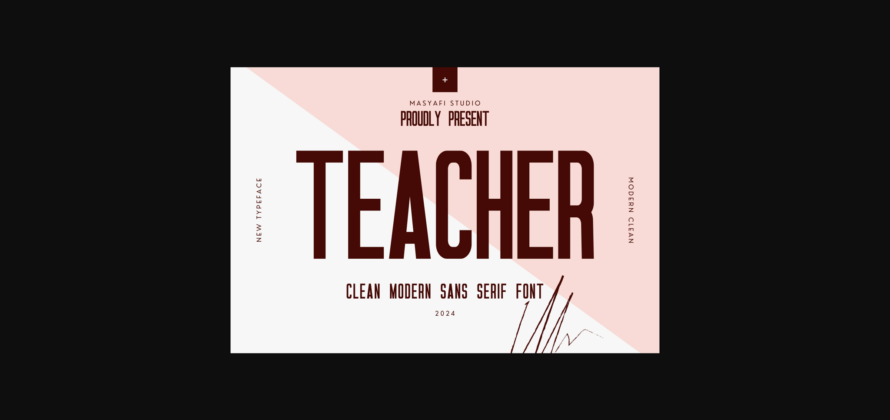 Teacher Font Poster 3