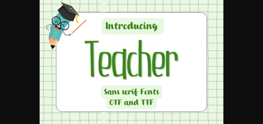 Teacher Font Poster 3