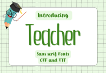 Teacher Font Poster 1