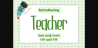 Teacher Font Poster 1