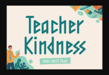 Teacher Kindness Font Poster 1