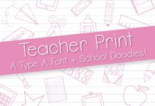 Teacher Print Font Poster 1