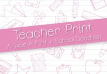 Teacher Print Font Poster 1