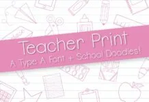 Teacher Print Font Teacher Print Font Poster 1