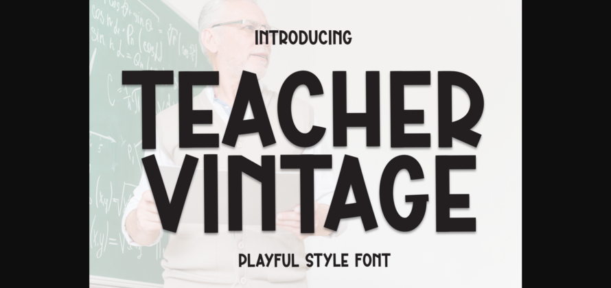 Teacher Vintage Font Poster 3