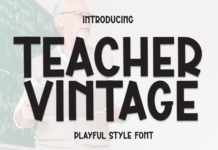 Teacher Vintage Font Poster 1