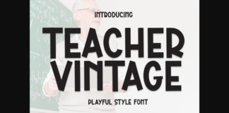Teacher Vintage Font Poster 1