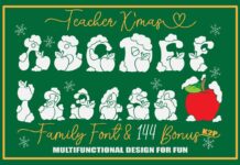 Teacher Xmas Font Poster 1