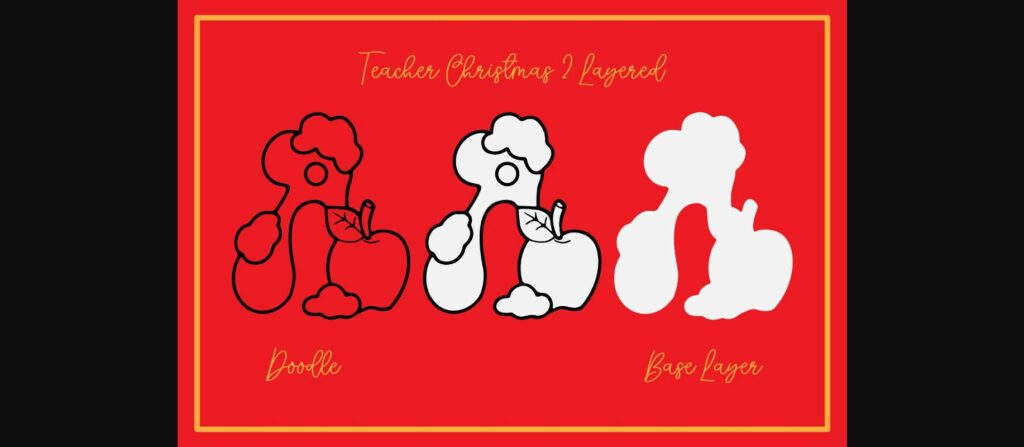 Teacher Xmas Font Poster 7