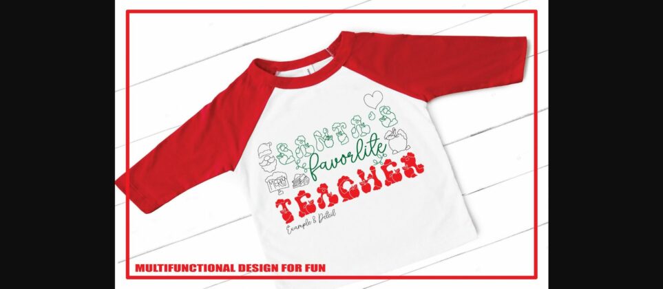 Teacher Xmas Font Poster 5