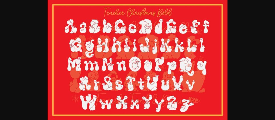 Teacher Xmas Font Poster 9