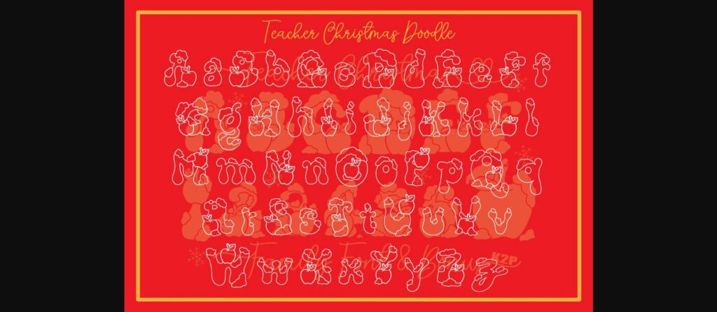 Teacher Xmas Font Poster 10