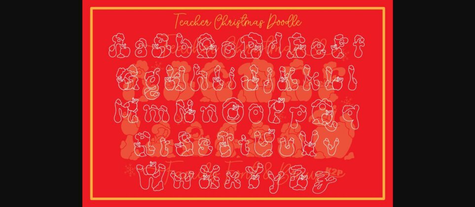 Teacher Xmas Font Poster 10