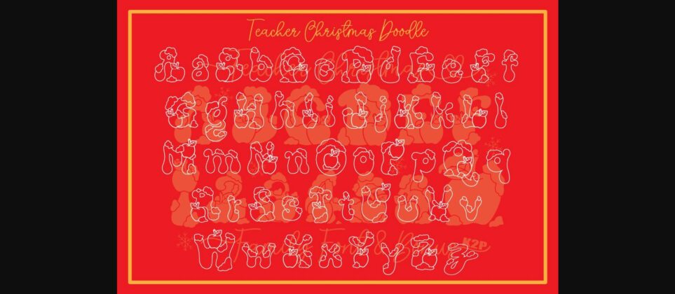 Teacher Xmas Font Poster 10