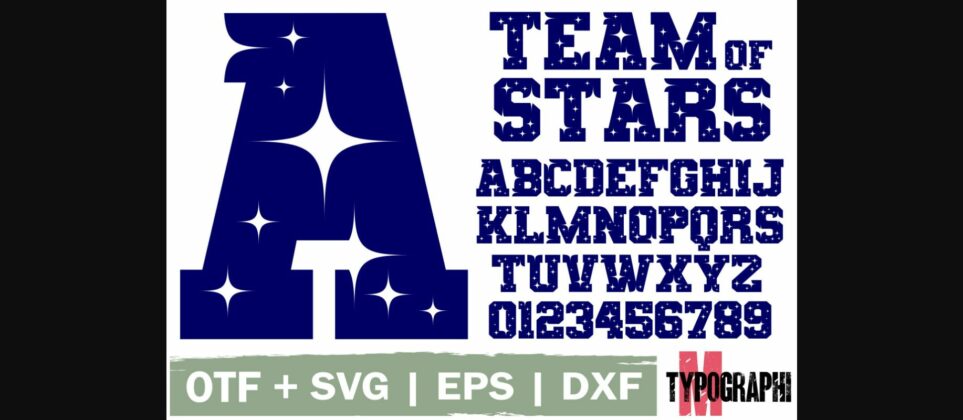 Team of Stars Font Poster 3
