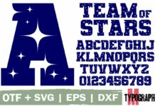 Team of Stars Font Poster 1