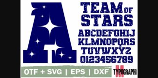 Team of Stars Font Poster 1