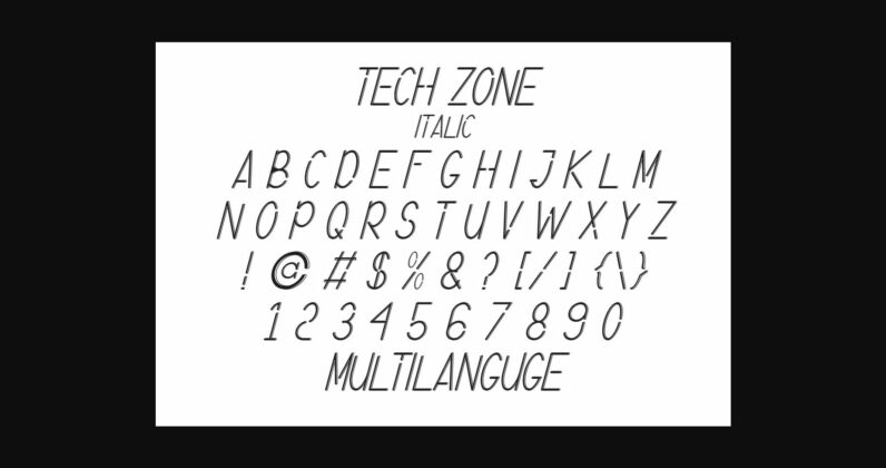 Tech Zone Font Poster 11