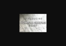 Technical Drawing Font Poster 1