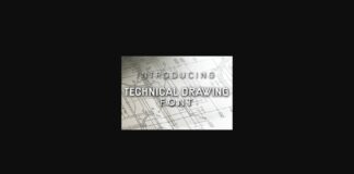 Technical Drawing Font Poster 1