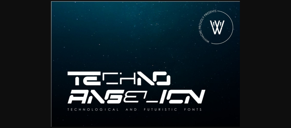 Techno Angelion Font Poster 3