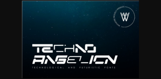 Techno Angelion Font Poster 1