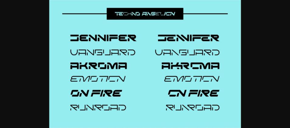 Techno Angelion Font Poster 6