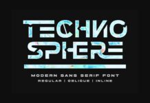 Techno Sphere Font Poster 1