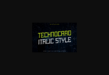 Technocard Font Poster 1