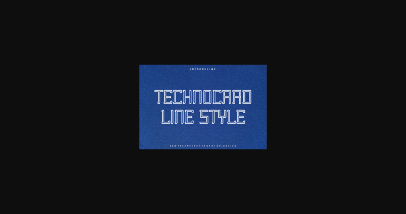 Technocard Line Font Poster 3