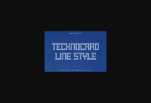 Technocard Line Font Poster 1